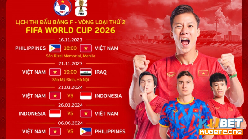 Lịch trình thi đấu ĐTQG Việt Nam 2024 môn bóng đá 